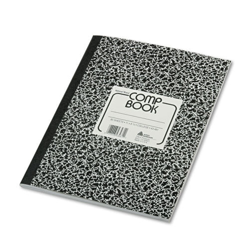Composition Notebook, Medium-college Rule, Black Marble Cover, 11 X 8.38, 80 Sheets