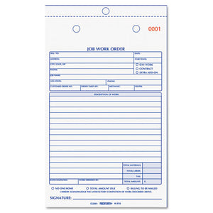 Job Work Order Book, 5 1-2 X 8 1-2, Two Part Carbonless, 50-book