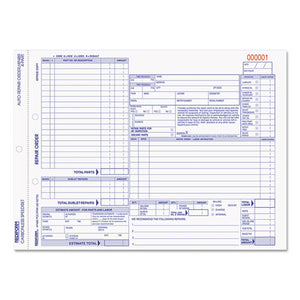 Four-part Auto Repair Form, 11 X 8 1-2, Four-part Carbonless, 50 Forms