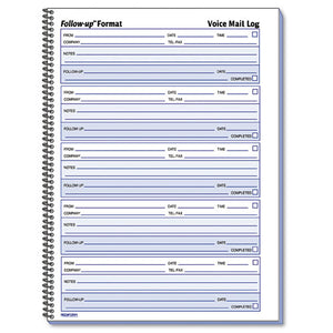 Voice Mail Wirebound Log Books, 8 X 10 5-8, 500 Sets-book