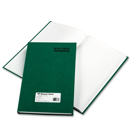 Emerald Series Account Book, Green Cover, 300 Pages, 12 1-4 X 7 1-4