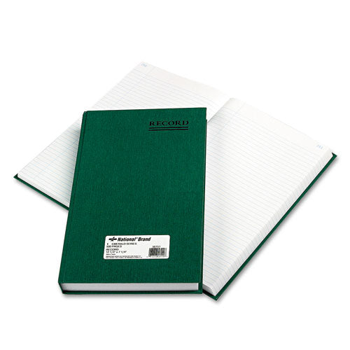 Emerald Series Account Book, Green Cover, 500 Pages, 12 1-4 X 7 1-4