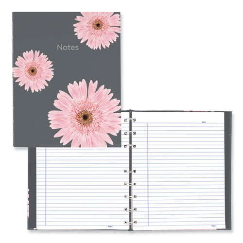 Notepro Notebook, 1 Subject, Medium-college Rule, Pick Daisy Cover, 9.25 X 7.25, 75 Sheets