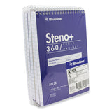 High-capacity Steno Pad, Medium-college Rule, Blue Cover, 180 White 6 X 9 Sheets