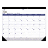 Desk Pad Calendar, 21.25 X 16, Blue-white-green, 2021