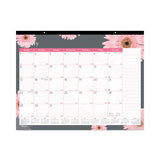 Monthly Desk Pad Calendar, 22 X 17, Pink-white Sheets, Clear Binding, Clear Corners, 12-month (jan To Dec): 2023