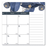 Desk Pad Calendar, 22 X 17, Gold Detail; Blue-purple-white, 2022