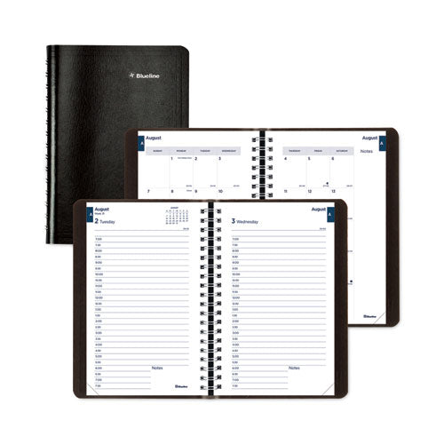 Academic Daily-monthly Planner, 8 X 5, Black Cover, 12-month (aug To July): 2022 To 2023