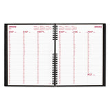 Coilpro Weekly Appointment Book In Columnar Format, 11 X 8.5, Black Cover, 12-month (jan To Dec): 2023