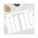 Essential Collection Weekly Appointment Book In Columnar Format, 11 X 8.5, Daisy Black-pink Cover, 12-month(jan To Dec): 2023