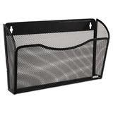 Single Pocket Wire Mesh Wall File, Letter, Black