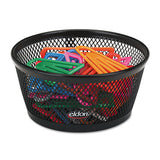 Jumbo Nestable Paper Clip Dish, Wire Mesh, 4 3-8" Diameter X 2" , Black