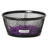Jumbo Nestable Paper Clip Dish, Wire Mesh, 4 3-8" Diameter X 2" , Black