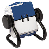 Open Rotary Card File Holds 500 2-1-4 X 4 Cards, Black