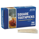 Square Wood Toothpicks, 2 3-4", Natural, 800-box, 24 Boxes-carton