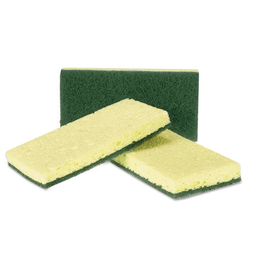 Heavy-duty Scrubbing Sponge, Yellow-green, 20-carton