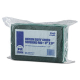 Medium-duty Scouring Pad, 6 X 9, Green, 60-carton