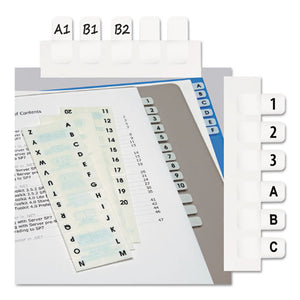 Legal Index Tabs, 1-12-cut Tabs, A-z, White, 0.44" Wide, 104-pack