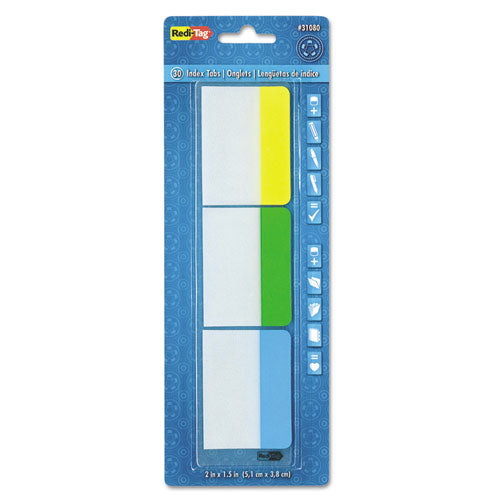 Write-on Index Tabs, 1-5-cut Tabs, Assorted Colors, 2