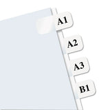 Laser Printable Index Tabs, 1-12-cut Tabs, White, 0.44" Wide, 180-pack