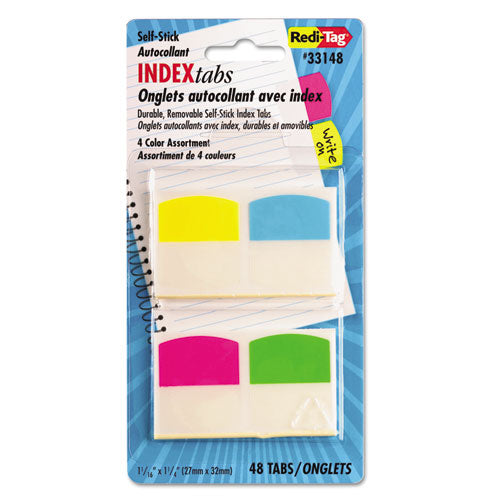 Write-on Index Tabs, 1-5-cut Tabs, Assorted Colors, 1.06