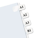 Laser Printable Index Tabs, 1-12-cut Tabs, White, 0.44" Wide, 675-pack