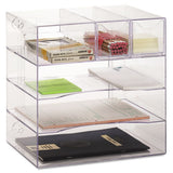 Optimizers Four-way Organizer With Drawers, Plastic, 10 X 13 1-4 X 13 1-4, Clear