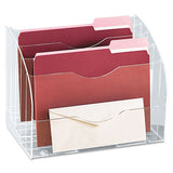 Optimizers Multifunctional Two-way Organizer, 5 Sections, Letter Size Files, 8.75" X 10.38" X 13.63", Clear