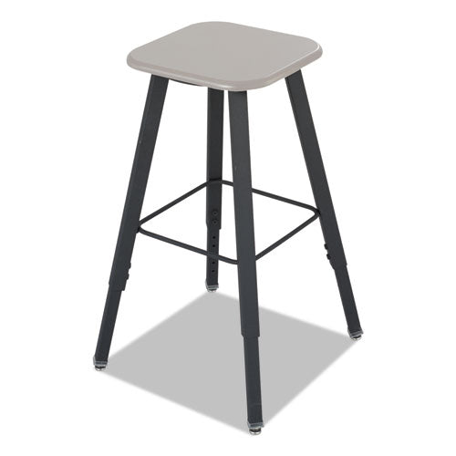 Alphabetter Adjustable-height Student Stool, Supports Up To 250 Lbs., Black Seat-black Back, Black Base