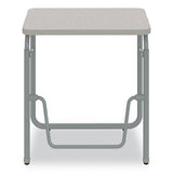 Alphabetter 2.0 Height-adjustable Student Desk With Pendulum Bar, 27.75" X 19.75" X 29" To 43", Pebble Gray