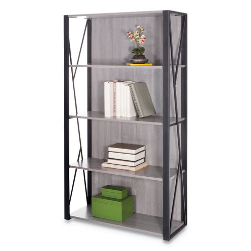 Mood Bookcases, 31 3-4w X 12d X 59h, Gray