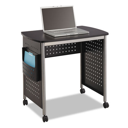 Scoot Computer Desk, 32.25w X 22d X 30.5h, Black-silver
