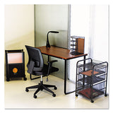 Steel Workstation, 47.25w X 24d X 28.75h, Cherry-black