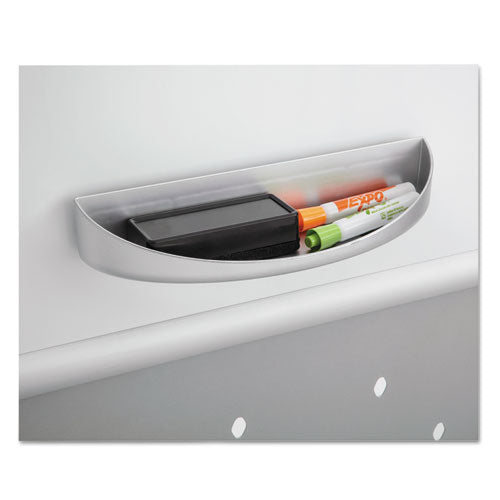 Rumba™ Whiteboard Screen Accessories, Eraser Tray, 12 1-4 X 2 1-4, Silver