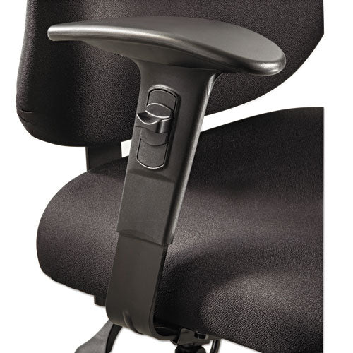 Height-width-adjustable T-pad Arms For Alday 24-7 Task Chair, 3.5w X 10.5d X 14h, Black, 1 Pair
