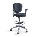 Metro Collection Extended-height Chair, Supports Up To 250 Lbs., Black Seat-black Back, Chrome Base