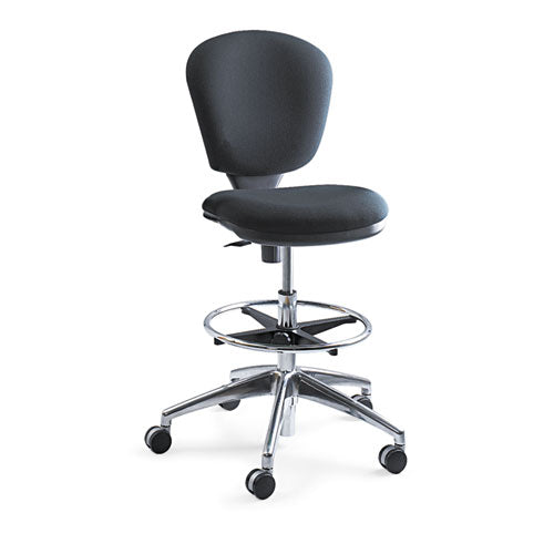 Metro Collection Extended-height Chair, Supports Up To 250 Lbs., Black Seat-black Back, Chrome Base