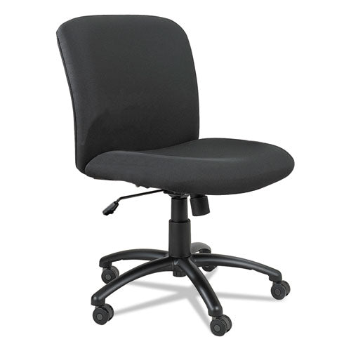 Uber Big And Tall Series Mid Back Chair, Supports Up To 500 Lbs., Black Seat-black Back, Black Base