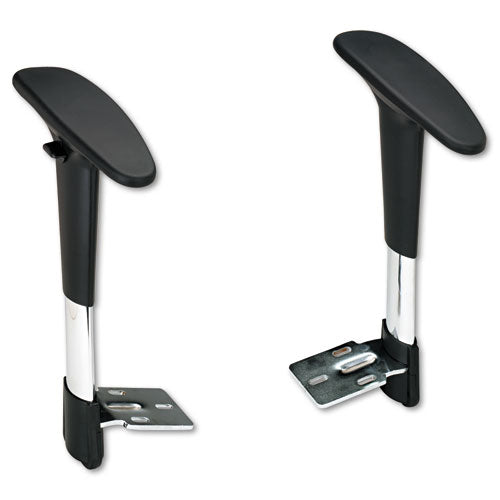 Adjustable T-pad Arms For Metro Series Extended-height Chairs, Black-chrome