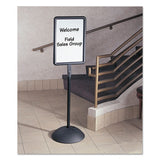Double Sided Sign, Magnetic-dry Erase Steel, 18 X 18, White, Black Frame