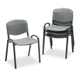 Stacking Chair, Charcoal Seat-charcoal Back, Black Base, 4-carton