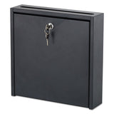 Wall-mountable Interoffice Mailbox, 18w X 7d X 18h, Black