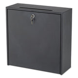 Wall-mountable Interoffice Mailbox, 18w X 7d X 18h, Black