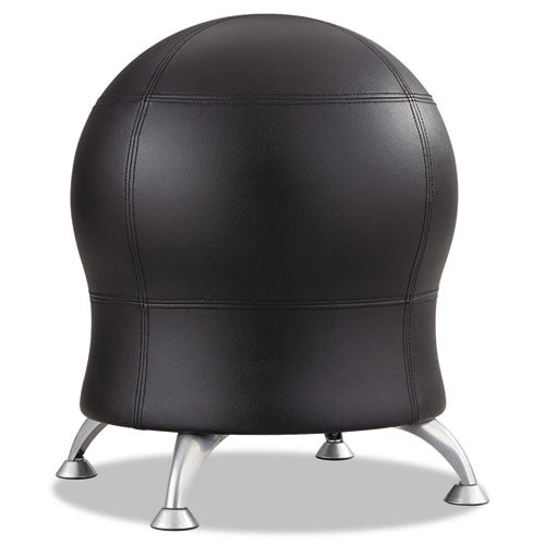 Zenergy Ball Chair, Black Seat-black Back, Silver Base