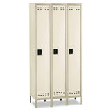 Single-tier Locker, 12w X 18d X 78h, Two-tone Gray