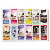 Reveal Clear Literature Displays, 12 Compartments, 30w X 2d X 34.75h, Clear