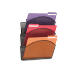 Onyx Steel Wall Pocket, Letter, Black, 12 X 3 X 9