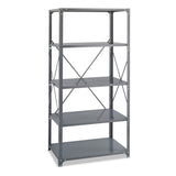 Commercial Steel Shelving Unit, Five-shelf, 36w X 24d X 75h, Dark Gray