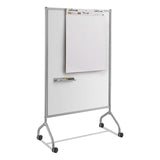 Impromptu Magnetic Whiteboard Collaboration Screen, 42w X 21.5d X 72h, Gray-white