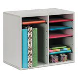 Fiberboard Literature Sorter, 12 Sections, 19 5-8 X 11 7-8 X 16 1-8, Gray